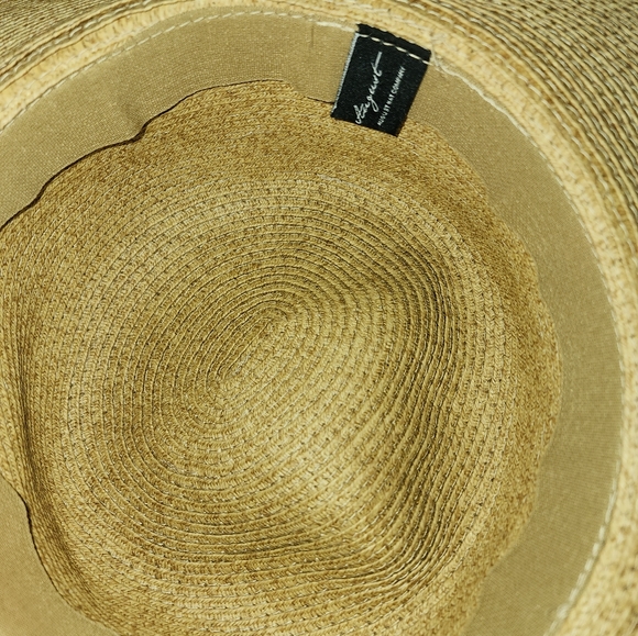 August Hat tan black floral band hat O/S - Picture 5 of 6